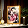Anime Figure Light Painting Photo Frame USB Night Light Tanjirou Nezuko Zenitsu Action Led Lamps Bedroom Decor Chirstmas Gifts