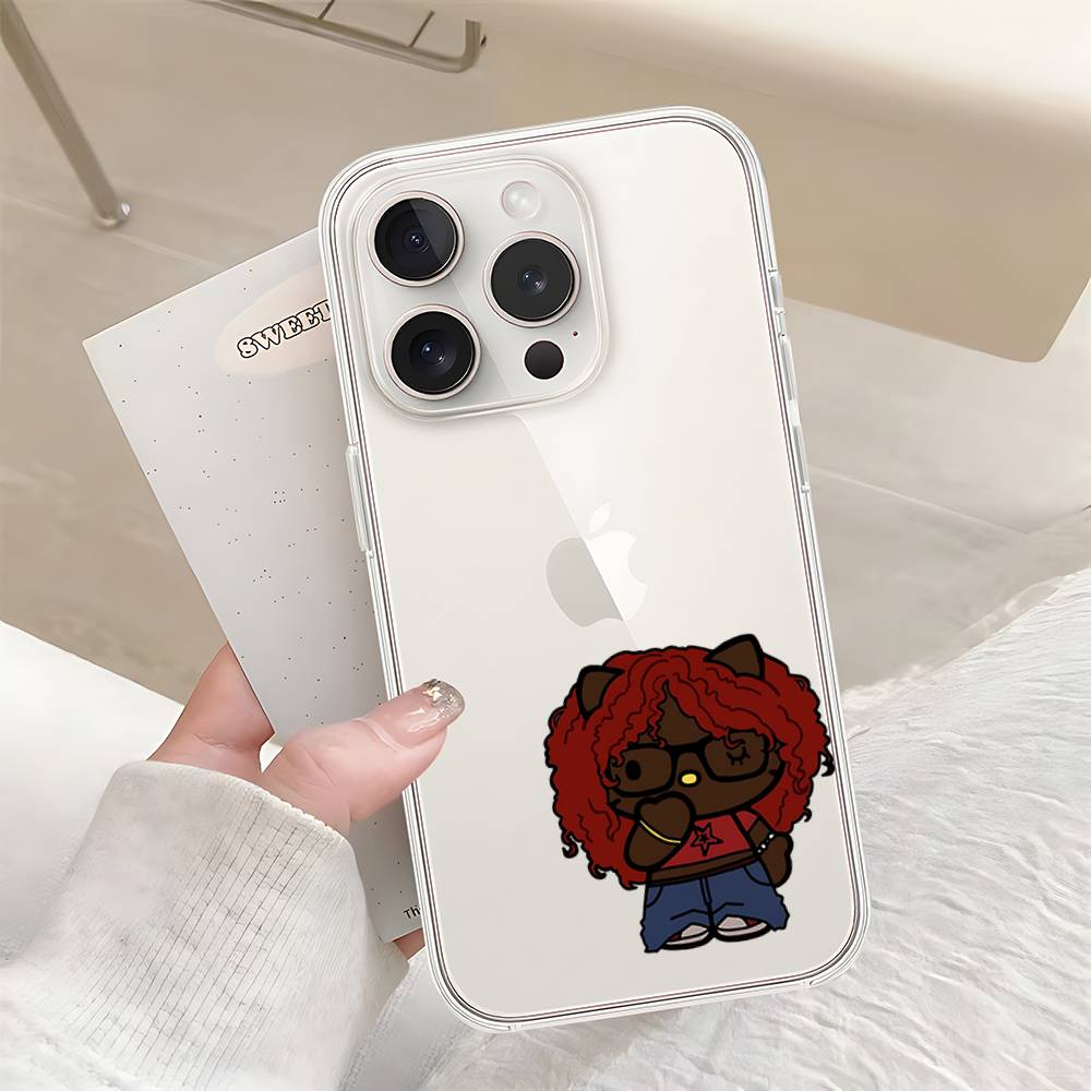 B-Black Earthy Head Wrap H-Hello K-Kit-ty Phone Case For Iphone17 16 15 11 13 14 Pro Max 7 8 Plus X Xr Xs Max Se2020 12mini Tran