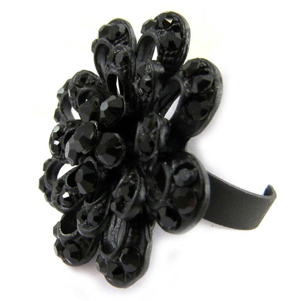 Les Trésors De Lily [L4258] — Черное дизайнерское кольцо «Сисси»