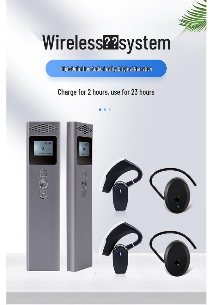 Dual-Speaker Wireless Translator with Noise Reduction for Multi-Group Tours and Conferences
