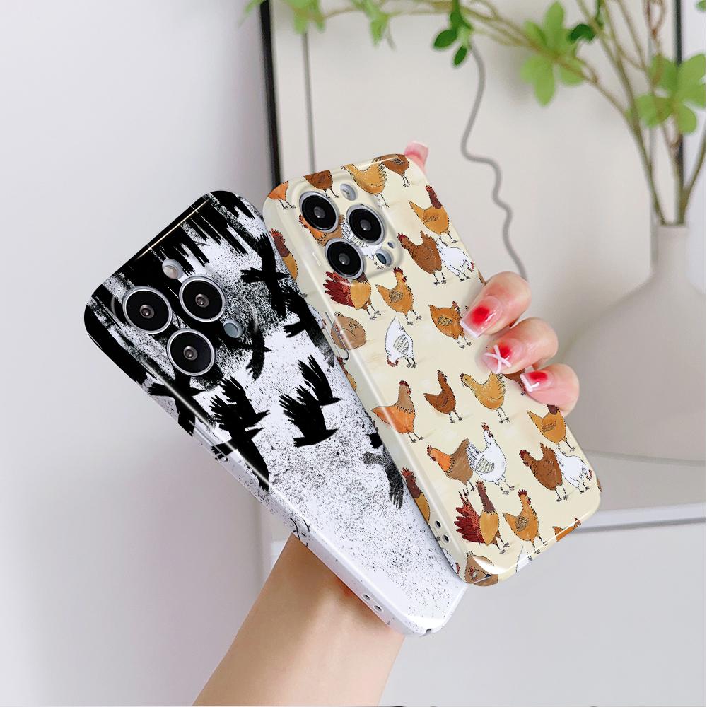 Модный чехол для смартфона Samsung Galaxy A52 iPhone 11 13 15 Xiaomi Redmi VIVO OPPO Realme Huawei Infinix Противоударный Ультратонкий Жесткий Чехол