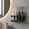 Space Saving 4-Slot Toothbrush Holder Wall Mounted Storage Rack Bathroom Organizer  for Bathroom