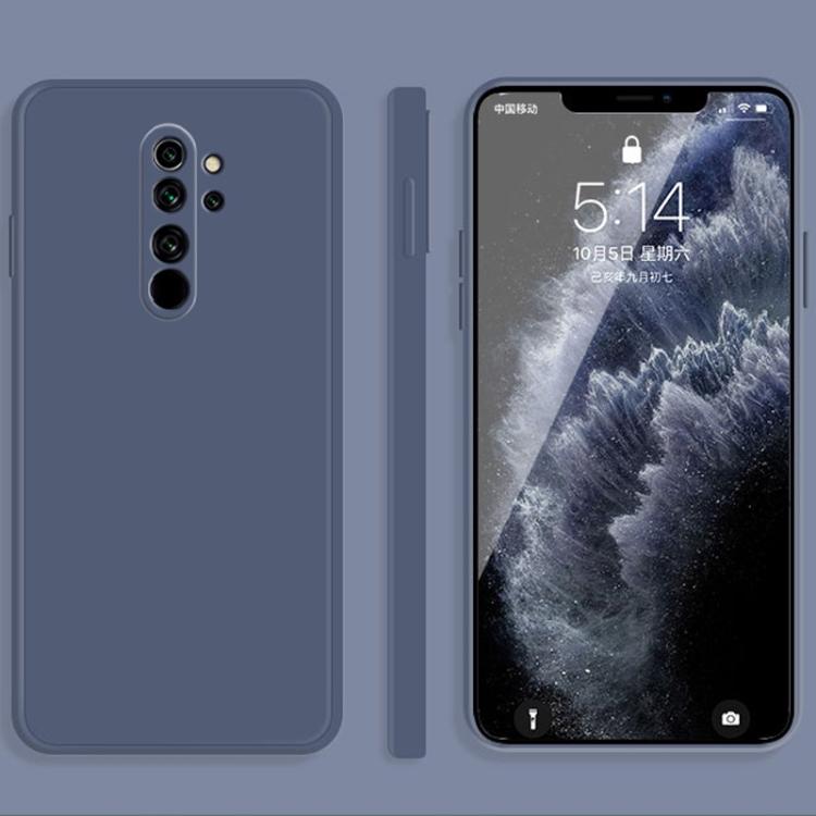 Для Xiaomi Redmi Note 8 Pro Чехол-бампер из имитации жидкого силикона, однотонный, с прямыми краями, противоударный, с полной защитой