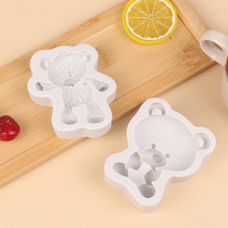 3D Медведь Силиконовая Форма Помадка Шоколадные Конфеты Желе Форма DIY Глиняная Модель Украшения Торта Инструменты Кухонные Принадлежности Формы Для Выпечки