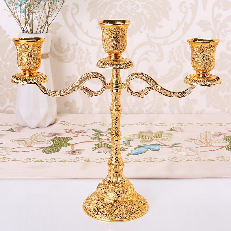 European Style Wedding Candelabra: 5-Head, 3-Head Candle Holder for Dining Table, Candlelight Dinner, Home, Hotel Decoration Ornaments.