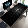 Большой игровой коврик для мыши с классным шестиугольным геометрическим светящимся узором для компьютерного стола, подходит для офисного использования, резиновый