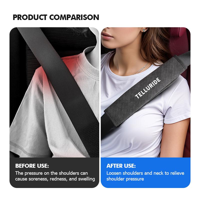 AANO1 Car Styling Seatbelt Shoulder Pad Safety Shoulder Protector Cover For KIA Venga Sedona Forte Stonic Picanto Sorento Stinger