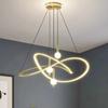 Modern LED Pendant Light Home Indoor Decorative Lighting Ceiling Lamp for Living Dining Room Hanging Light Black Gold Chandelier
