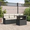 VidaXL 5-Piece Garden Sofa Set Black Poly Rattan 3348183