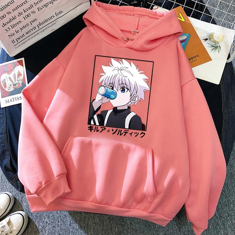 Killua full-time hunter HUNTER x HUNTER hooded sweater HUNTER candy-colored top