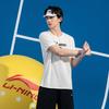 Li Ning Динамичный логотип с буквами Классическая быстросохнущая свободная футболка Шорты прямого кроя на кулиске Универсальный повседневный спортивный комплект ATSV605-2+AKSU789-3