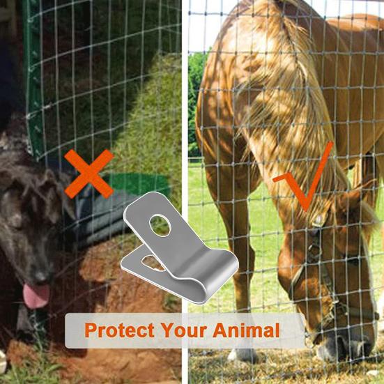 100 шт. зажимы для проволоки для забора с винтами, нержавеющие зажимы из нержавеющей стали для садового двора калибра 45642