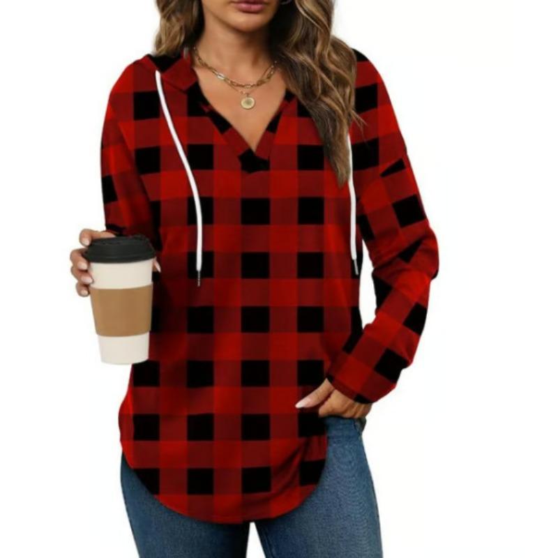 Women S V Neck Hooded Long Sleeve Casual Fall Sweatshirt
