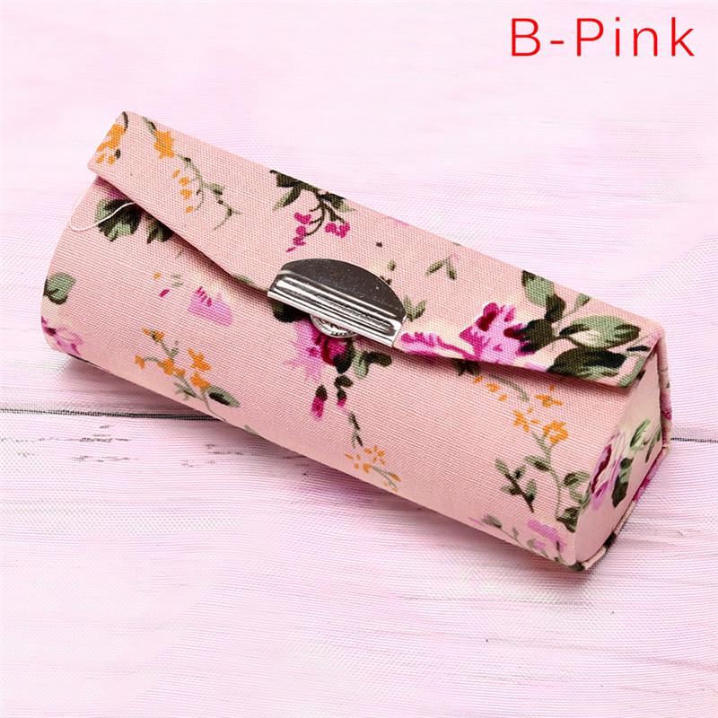 Lipstick Case Retro Embroidered Holder Flower Design With Mirror Packaging Box