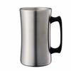 Doshisha Mega Mug, 1.0L, Silver with Black Handle
