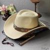 Popular European and American classic big-brimmed western denim straw hat men's and women's outdoor retro fashion denim hat