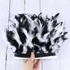 1Meter Mixed Color Turkey Feather Trim Fringe 10-15cm Dyed Feathers Ribbon for Costume Party Dress Decoration Accessory Crafts