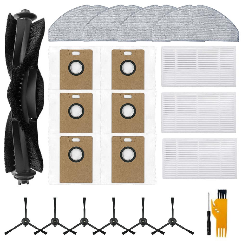Совместимый с For Tapo RV30 Max Plus/RV30 Max/RV20 Max Plus/RV20 Max Комплект для замены основной щетки и фильтра для робота-пылесоса