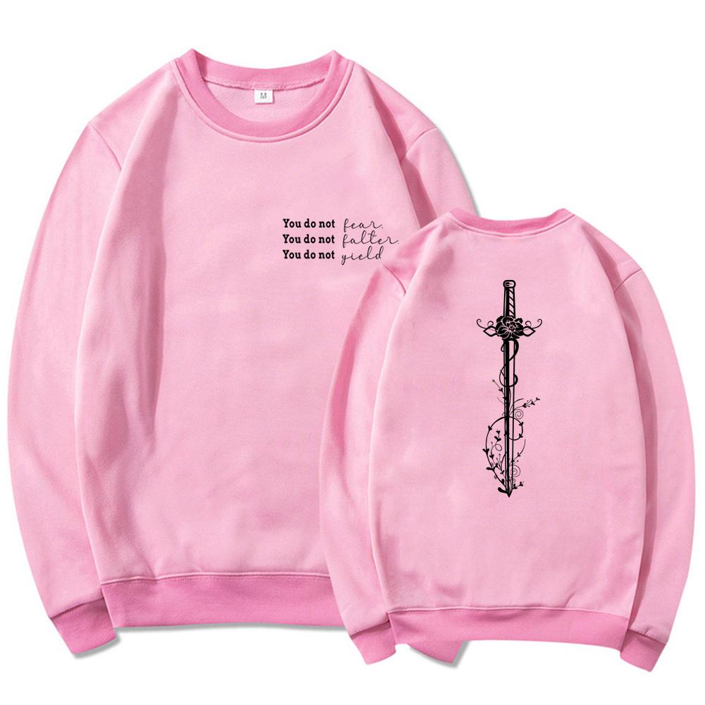 You Do Not Yield Sweatshirt Throne of Glass Hoodie Men Women Long Sleeve Sweatshirt A Court of Thorns and Roses Court of Dreams