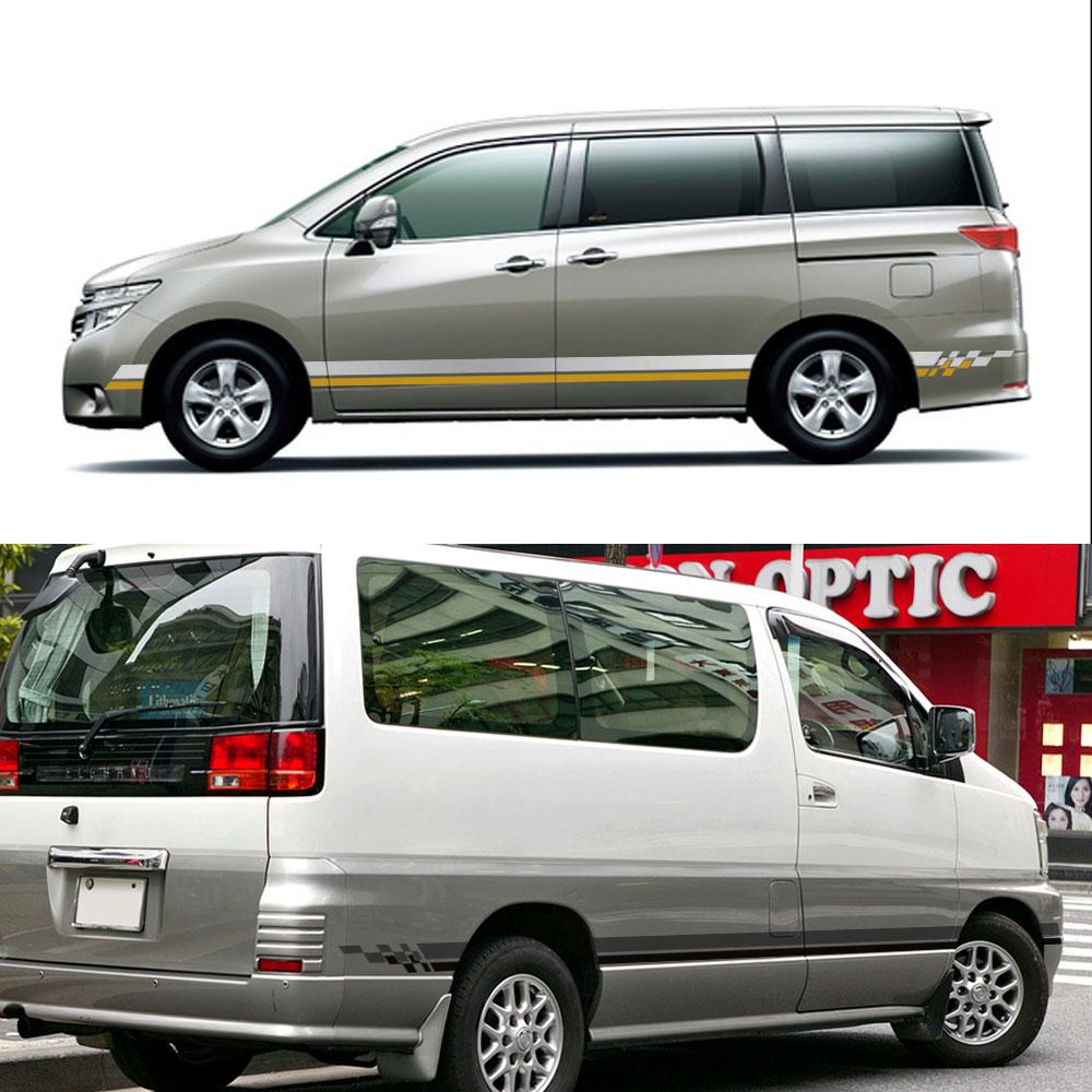 Боковые наклейки для автомобиля Nissan Elgrand E50 E51 E52 2,5 3,5 детали Camper Van Line графика аксессуары для тюнинга виниловый декор