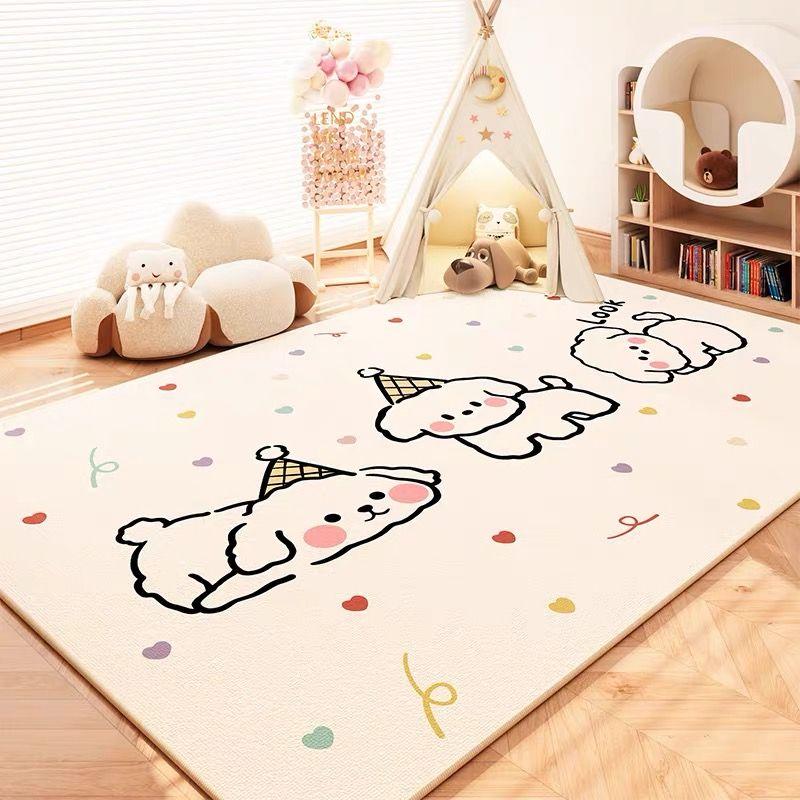 Ковер для гостиной с рисунком из мультфильма, ковер для журнального столика, водонепроницаемый и устойчивый к пятнам, напольный коврик, ковер у кровати в спальне