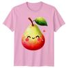 Cute Smiling Happy Pear Fruit TShirt Kawaii Food Fruits Birthday Gift