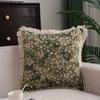 Living Room Sofa Pillow American Jacquard Fringed Double-Sided Thick Cushion American Jacquard Throw Pillow Contrasting Colors