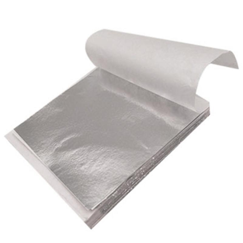100 Sheets Imitation Gold Silver Foil Paper Leaf Gilding DIY Art Craft Paper Birthday Party Wedding Decorations