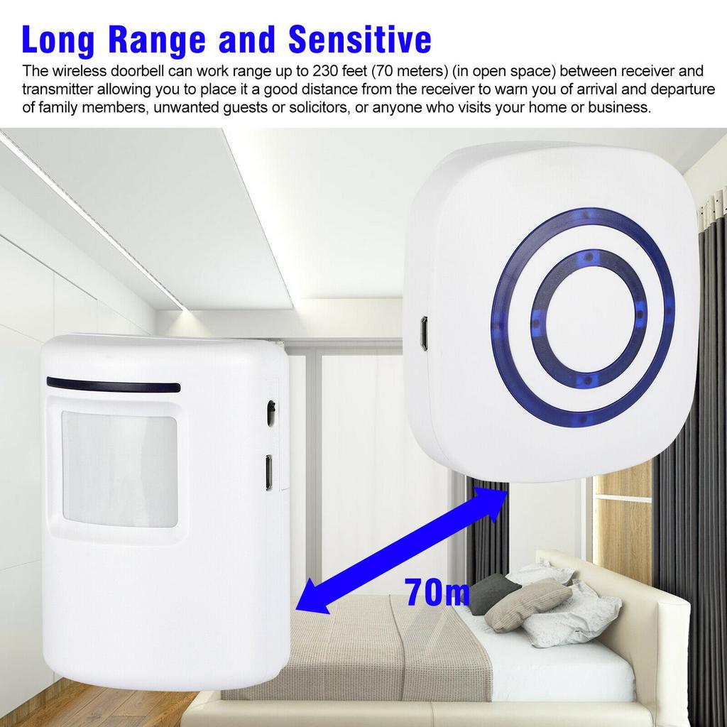 Беспроводной датчик движения, сигнализация, домашняя безопасность, дверной звонок, система оповещения