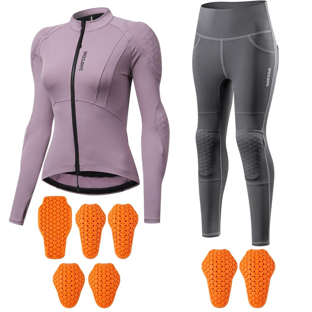 Wosawe Женские мотоциклетные брюки для мотокросса, сертифицированные CE, облегающего кроя, эластичные, с мягкими вставками - Мотоциклетный костюм