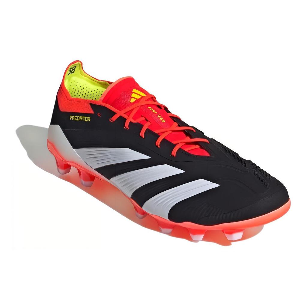 adidas PREDATOR ELITE Удобные Круглый Носок HG Жесткое Покрытие Футбольные Бутсы Унисекс Черный Белый Красный IG5424