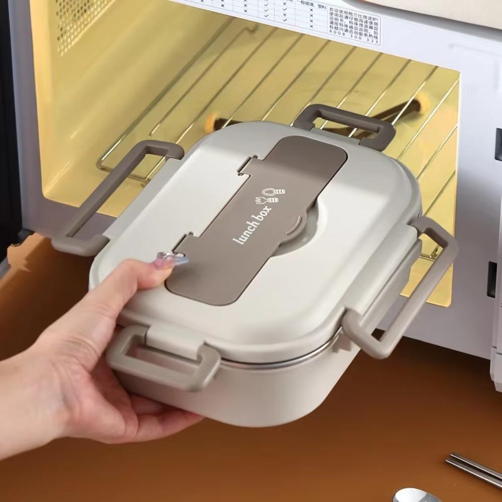 Герметичный Изолированный Ланч-бокс с Отделениями 304 Нержавеющая Сталь Контейнер для Еды Коробка для Пикника Рабочий