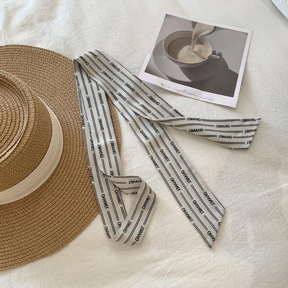 Korean Long Silk Scarf Summer Hair Band Fashion Long Scarfs For Women