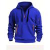 Fall And Winter Men's Casual Sports Multi-Zipper Arm Pocket Sweatshirt Pullover Hoodie