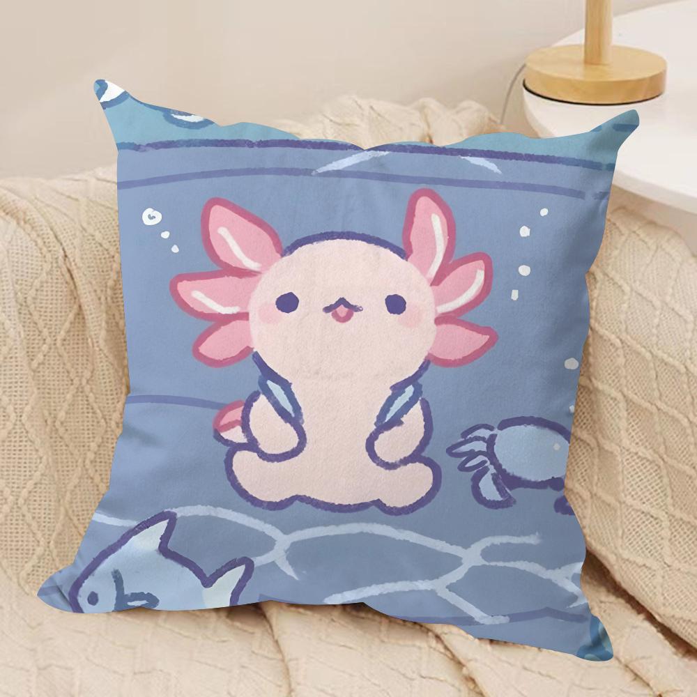 Salamander Cushion Cover Soft Plush Fabric DoubleSided Printed Sofa Cushion Cover for All Seasons Home Decor Gift