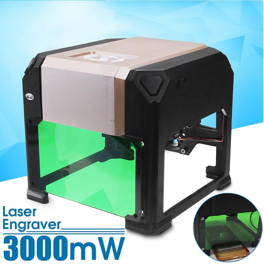 K4 3000mW Mini Laser Engraver Machine Painted Metal Wood Carving Cutting Off-line APP Supports Label Printer
