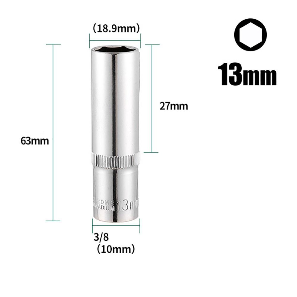 1Pcs For Ratchet Torque Wrench Hex Short Socket 3/8" Head Drive Socket New Metric Key Sleeve