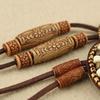 Boho Handmade Party Ethnic Jewelry Mala Wood Bead Buddhist Nepal Necklace Ethnic Pendant