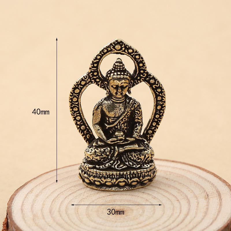 Новое ретро латунное украшение, брелок-подвеска для автомобиля, защитная подвеска в виде статуи Будды, ручная работа, коллекция