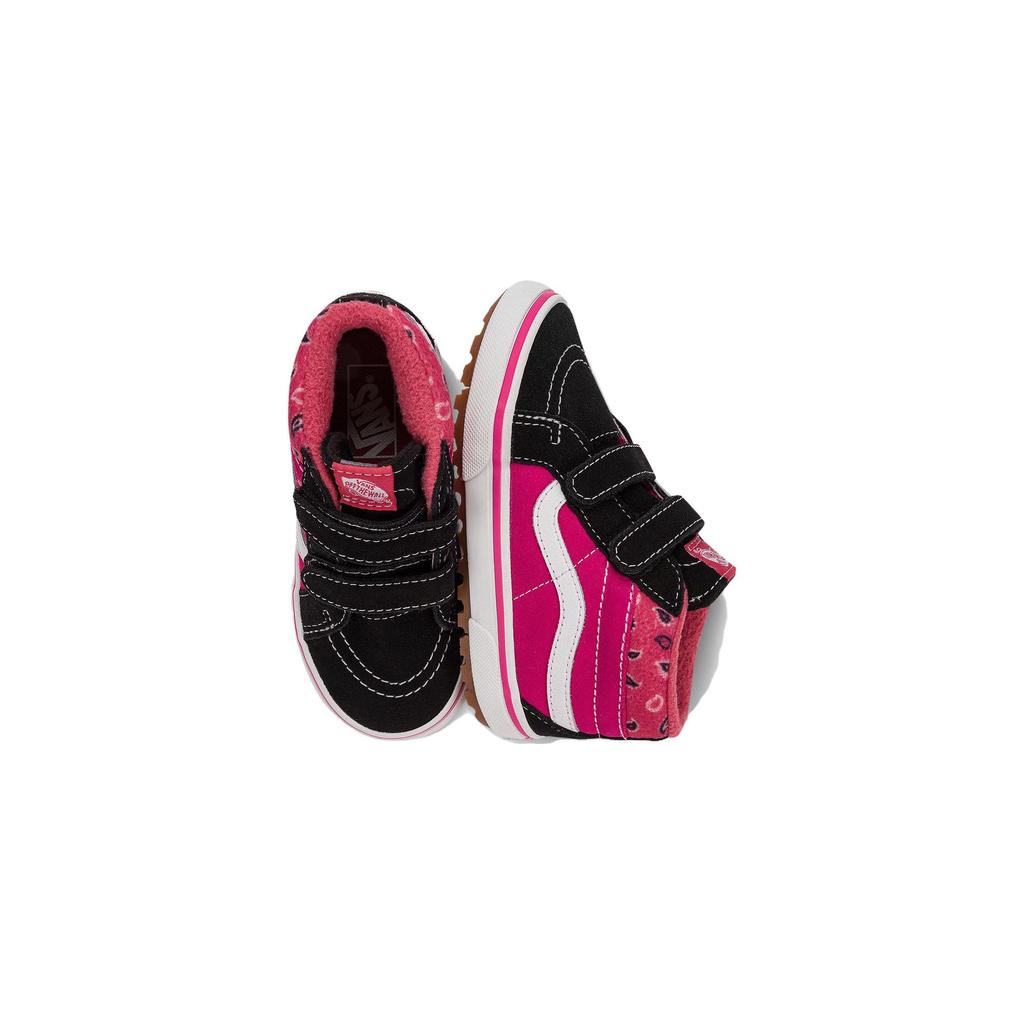 Vans SK8 Спортивные кроссовки средней высоты для малышей Черно-розовые для младенцев и малышей VN0A5KRNB9P