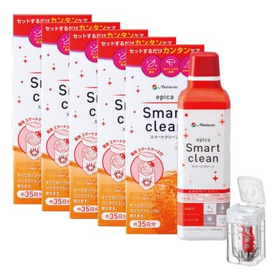 Menicon Epica Smart Clean 300 мл x 5 для мягких контактных линз Простые продукты для ухода за контактными линзами Бутылки, Линзы, Уход,