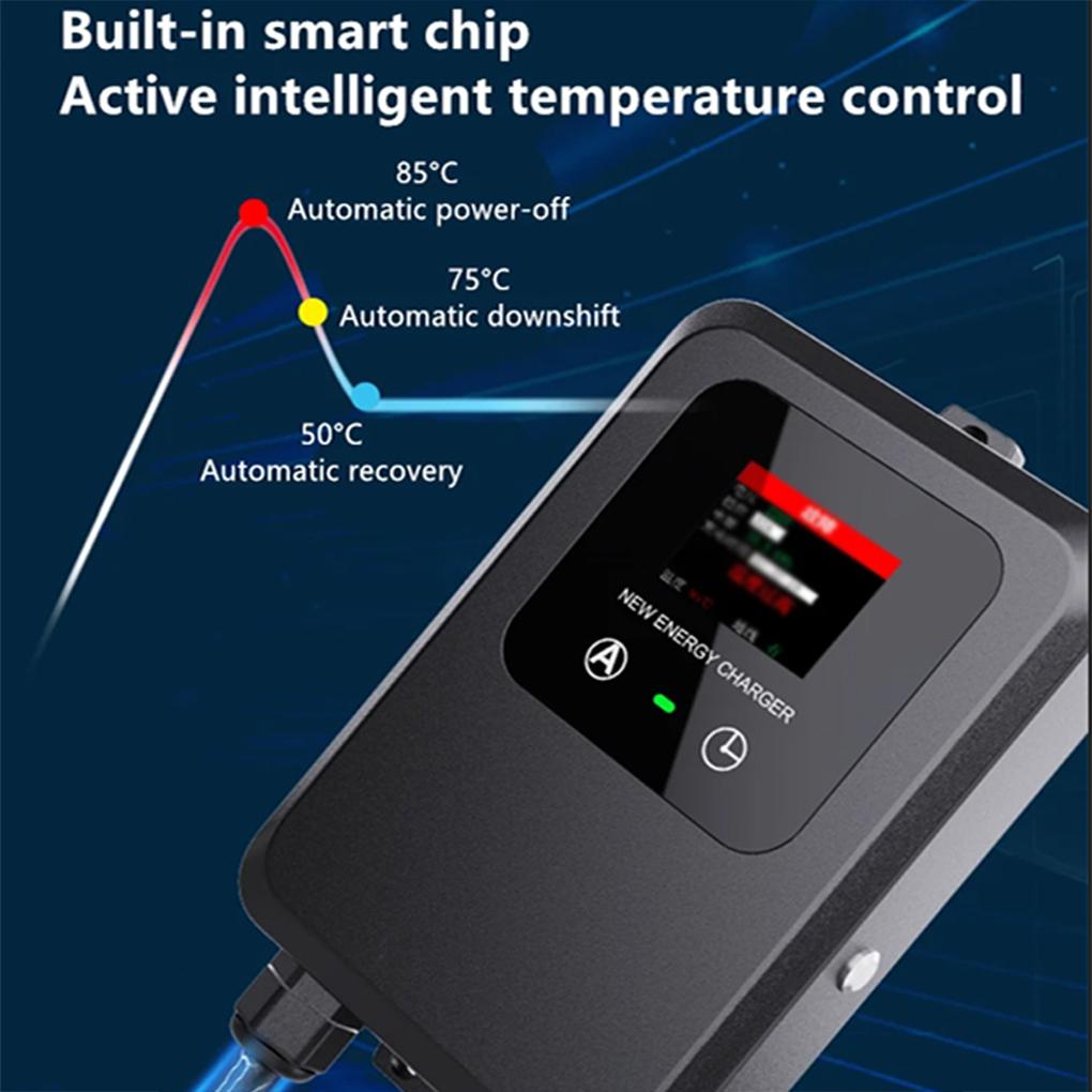 EV Wallbox 5M 7KW 32A Автомобильный домашний EV Wallbox Зарядная станция Электрический автомобиль EV Wallbox с кабелем 5M Цветной экран