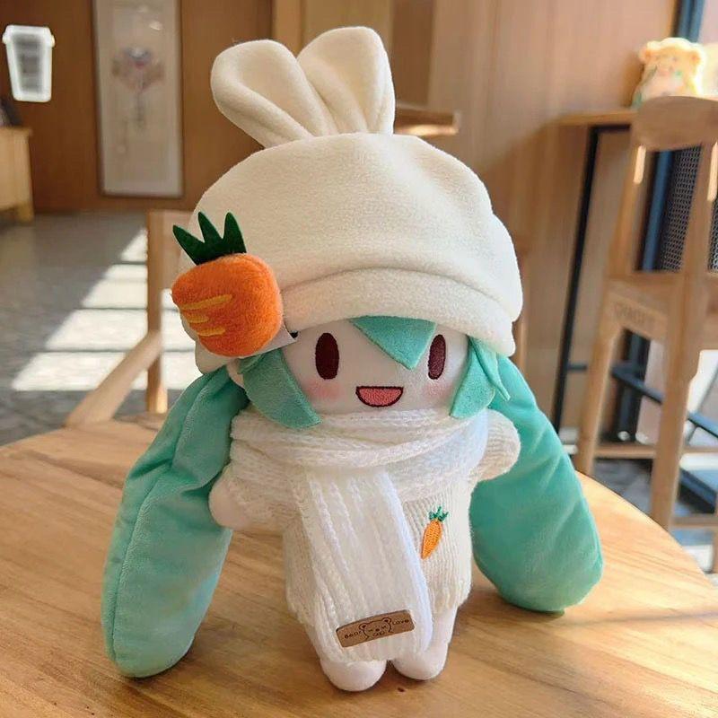 Kawaii Hatsune Miku Snow Princess Anime Cartoon Plush Doll Dress-Up Hatsune Miku Fufu Cute Doll Christmas Gift