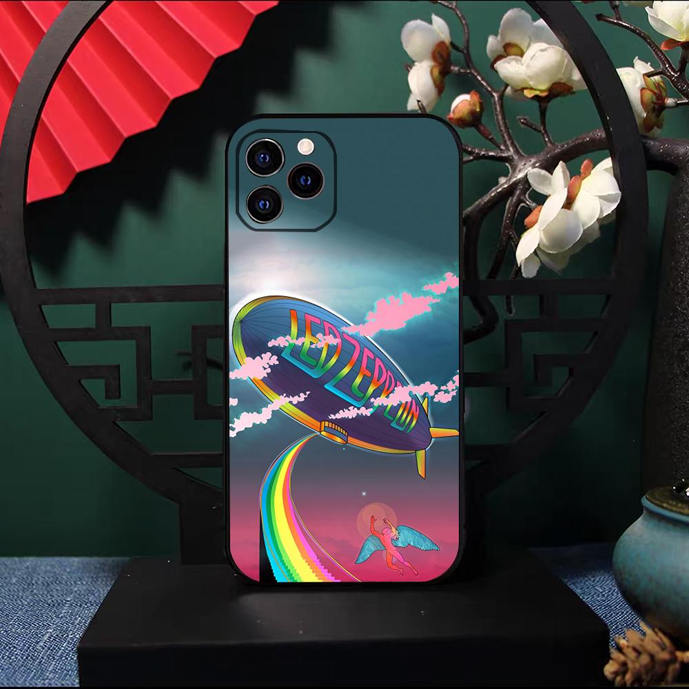 Светодиодная Band Rock Z-ZeppelineS Чехол для телефона Для IPhone 17 Pro Max 16 15 14 Pro Max 13 11 X Xs Xr 8 7Plus Силиконовый чехол