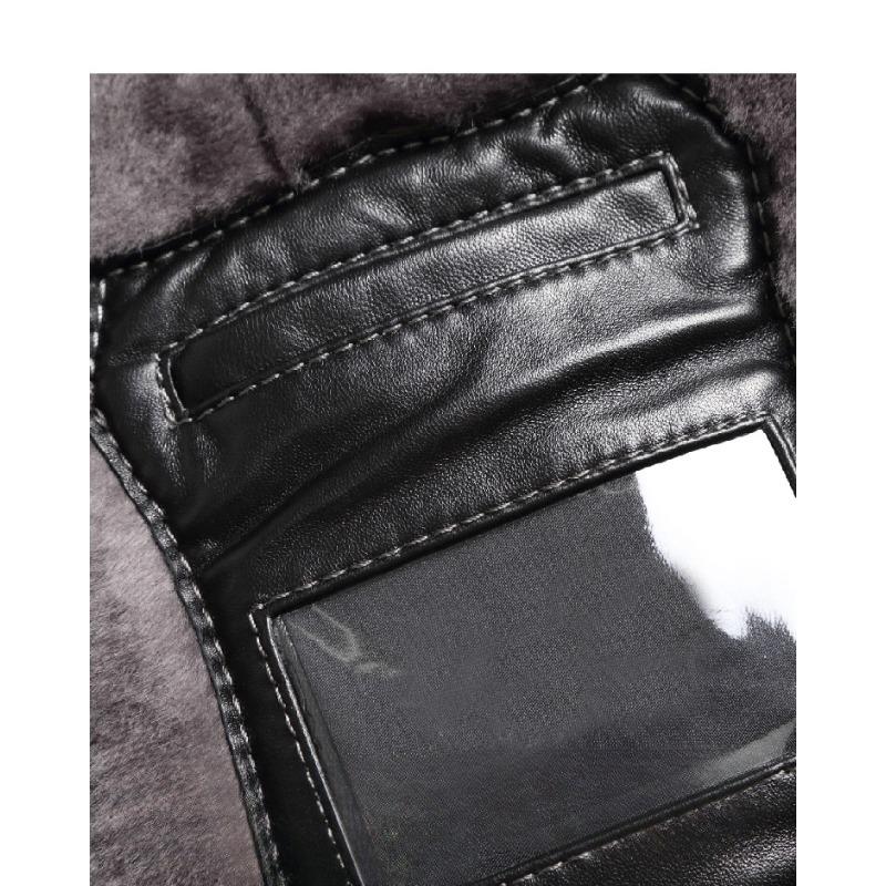 Мужская облегающая одежда из натуральной кожи со встроенным мехом, мужская утепленная кожаная куртка, зимнее пальто с мехом среднего возраста