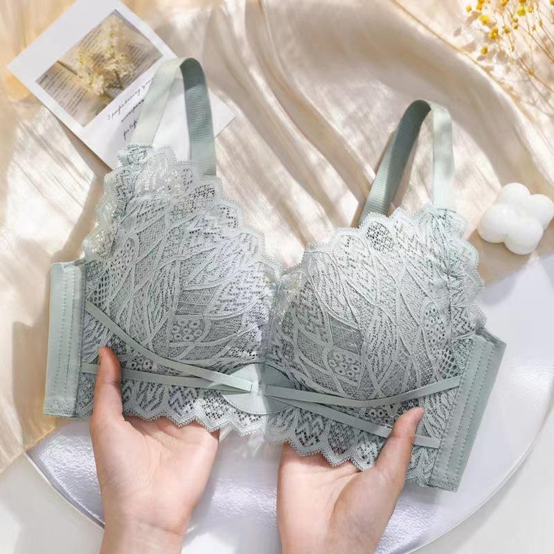 Нижнее белье Тонкие срезы Собранные Не оставляющие следов Дышащая боковая грудь Непровисающий Регулируемый бюстгальтер с неметаллическим кольцом