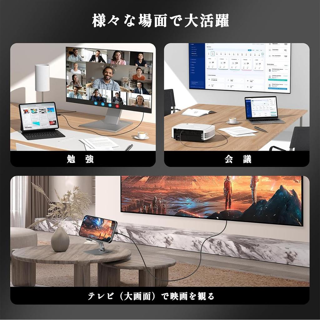 Кабель-переходник типа C в HDMI можно использовать, когда адаптер-переходник типа C HDMI 4K Видеовыход Thunderbolt AV Сменный адаптер Просмотр на большом экране