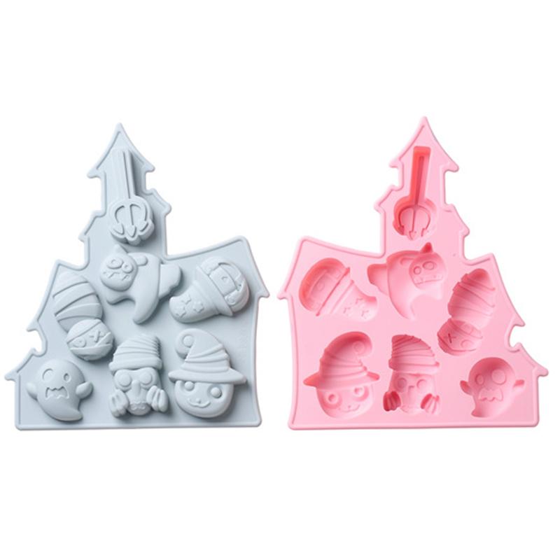 Силиконовые трафареты на Хэллоуин, шаблоны для шоколадного мыла из помадки, практичные кухонные инструменты для выпечки