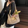 Summer Mesh Knitted Fashionable and Casual Beach Bag Travel Tote Commuter Bag Vacation Shopping Handbag Women Daily Use AVE