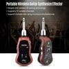 Portable UHF Guitar Wireless System Transmitter + Receiver 10 Channels Built-in 5 Effects